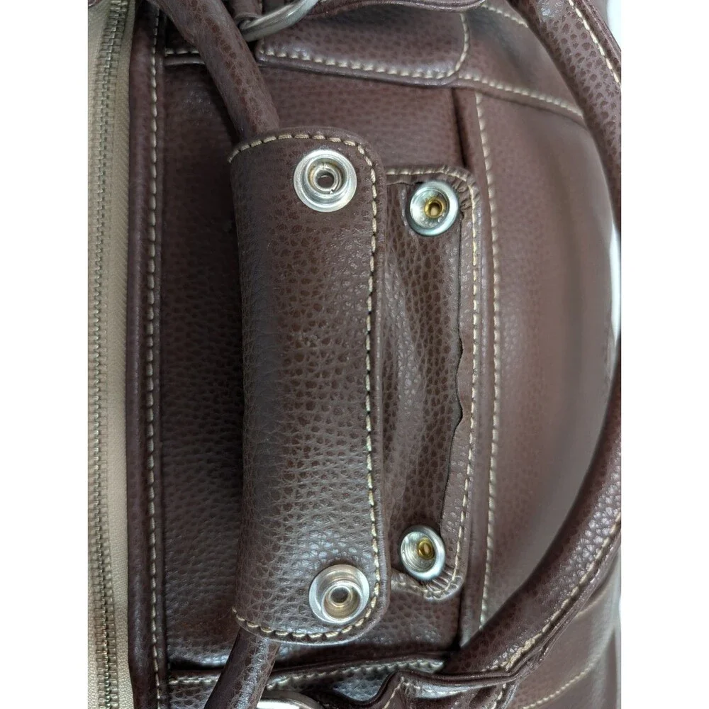 Barrington Captains Duffel Bag Brown Vegan Leather Silver Creek Country Club